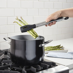 12"  Squared Head Silicone Tongs